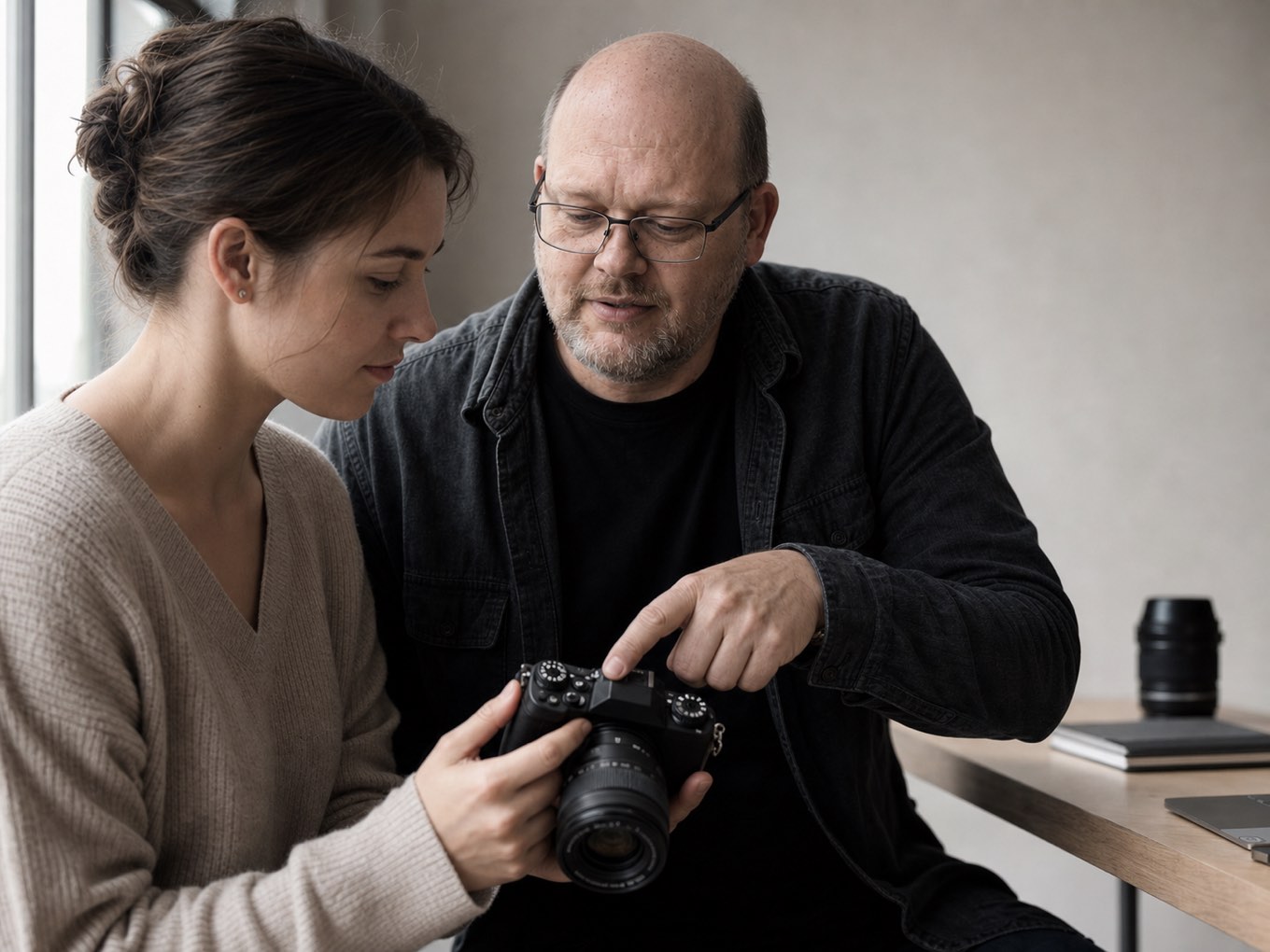 Persönliche Erklärung der Kameraeinstellungen in einem Fotokurs