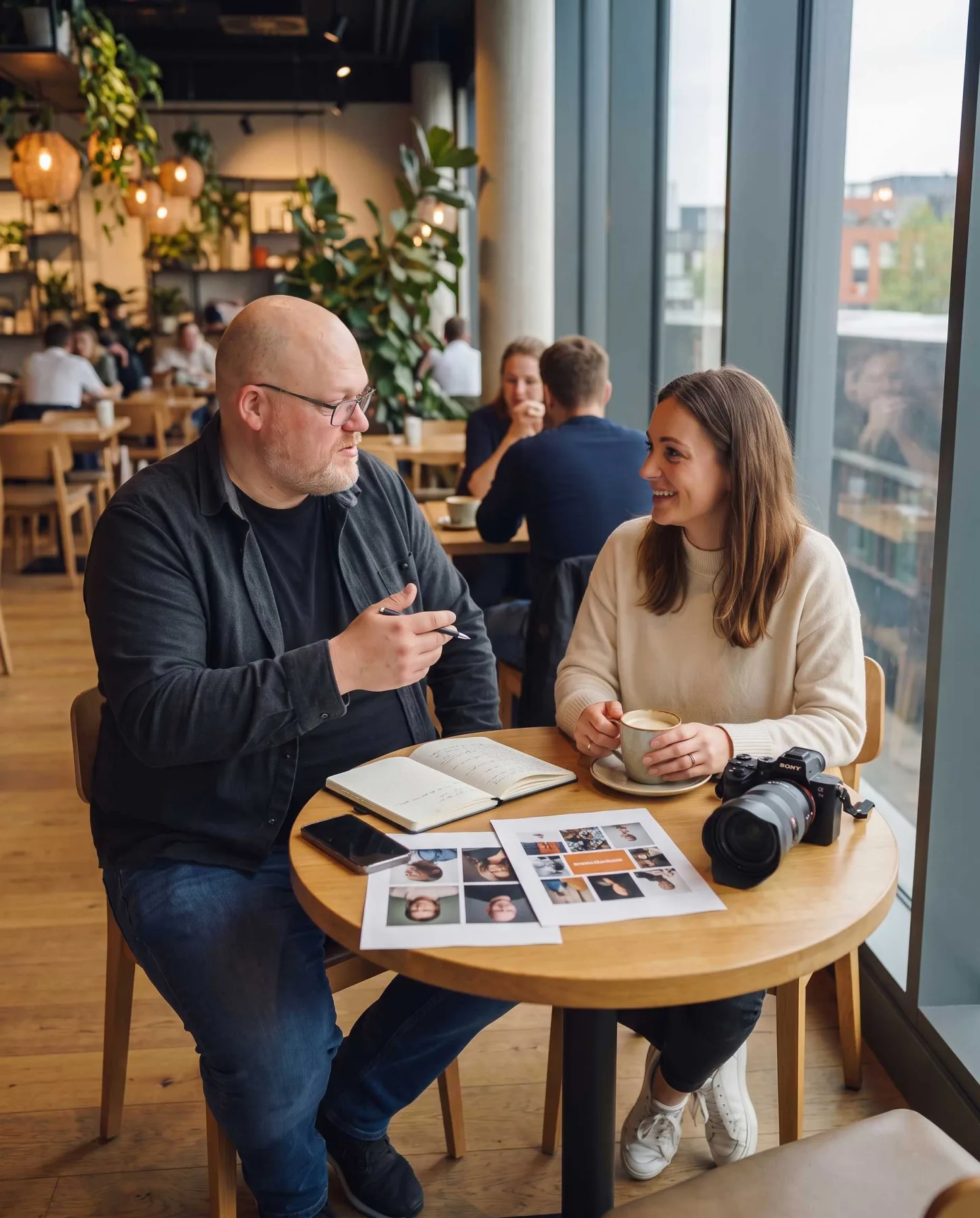 Persönliches Vorgespräch für ein Fotoshooting in Frankfurt
