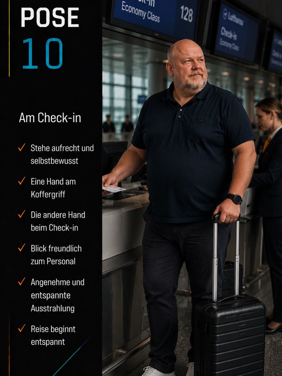 Pose 10: Am Check in
