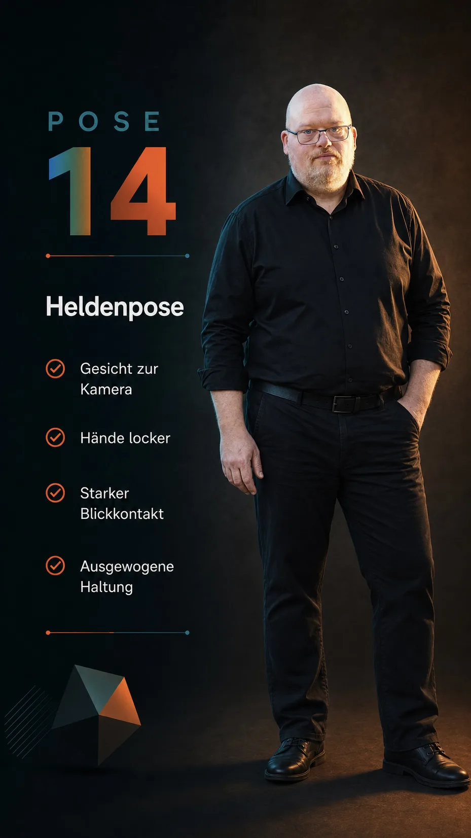 Pose 14: Heldenpose