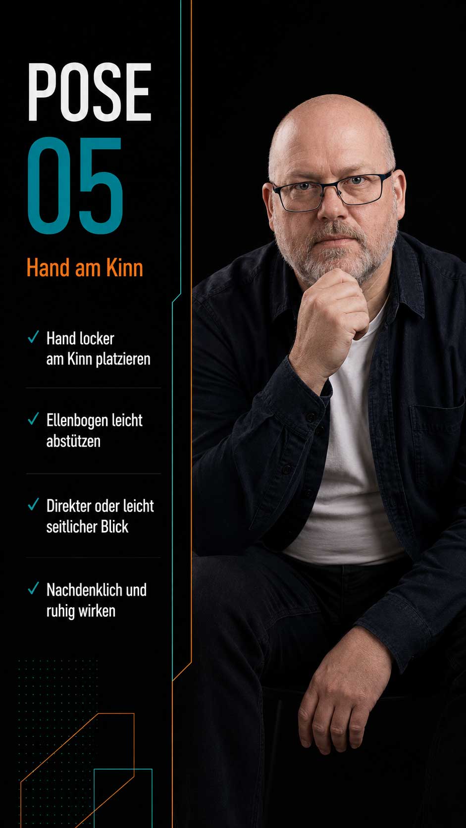 Pose 05: Hand am Kinn