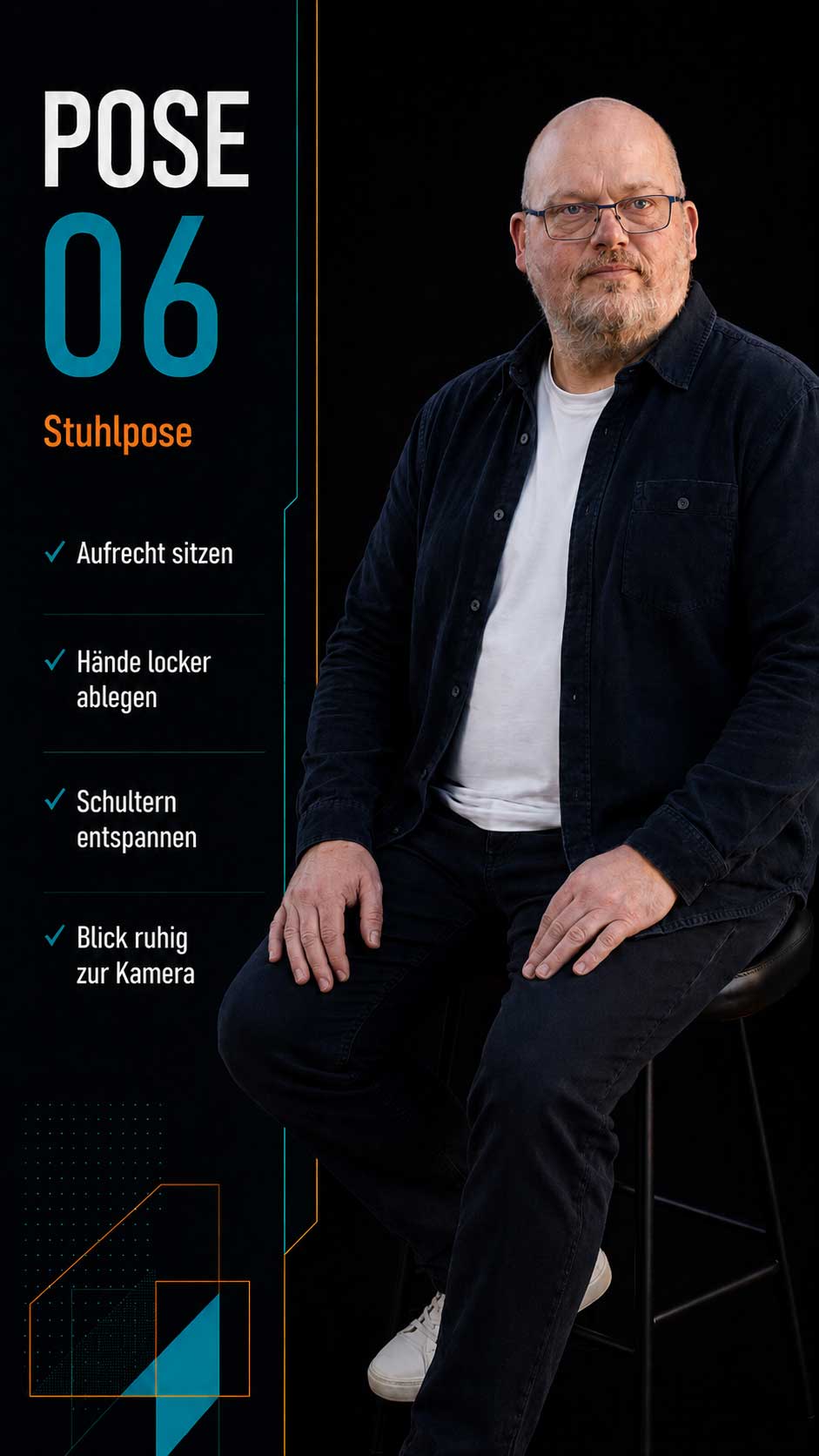 Pose 06: Stuhlpose
